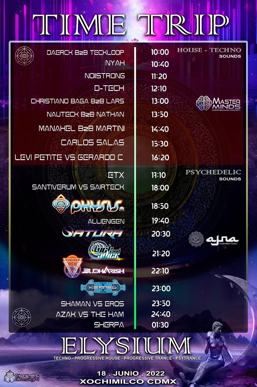 Elysium timetable/ LARBA